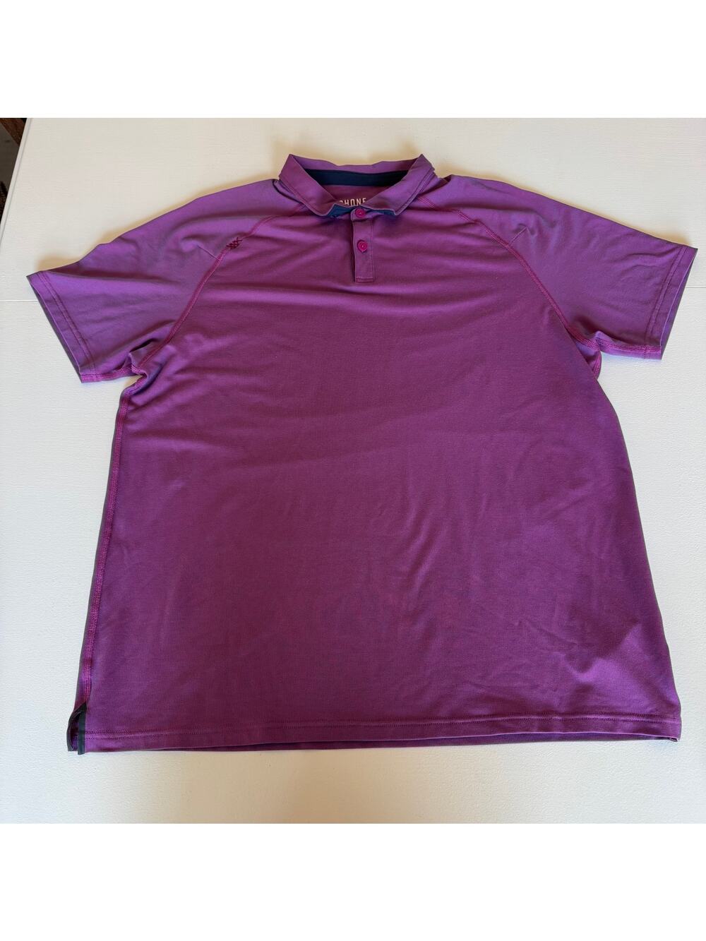 Rhone Mens Red Maroon Delta Pique Short Sleeve Polo Shirt Golf Performance XL